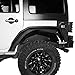 Hooke Road JK Tubular Tube Fender Flares Front & Rear Kit for 2007-2018 Jeep Wrangler JK 2/4 Doors Textured Black Solid Wheel Fenders