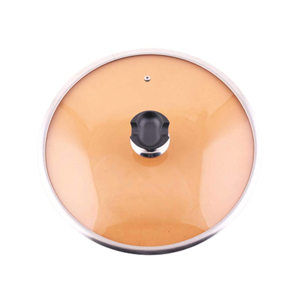 Ersatzabdeckung universal, transparent, Ersatzglas Pfanne Iron Pot Küche Abdeckung, mehrere Größen können ausgewählt werden (32 cm)