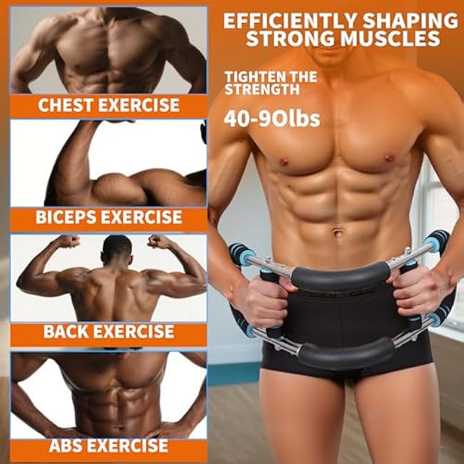 Arm Trainer ¨C Multi-Functional Chest Workout Equipment for Men, Portable Twister Arm Trainer & Ab Machine, Full Body Fitness Equipment, Home Chest Press Machine
