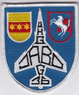 PATCHMANIAPATCHMANIA German Air Force Patch 36 Jabog F 4F Phantom 6 A Gp UHG Staffel 90mm 76mm THERMOADHESIVE Embroidered Patches Patch