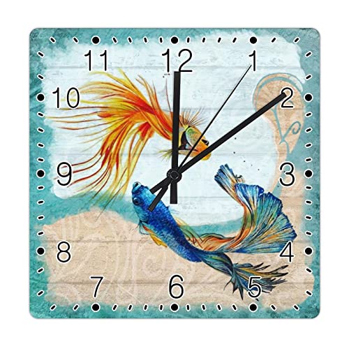 Horloge murale étoile de mer rustique Betta 30cm décoration plage de cuisine - 8