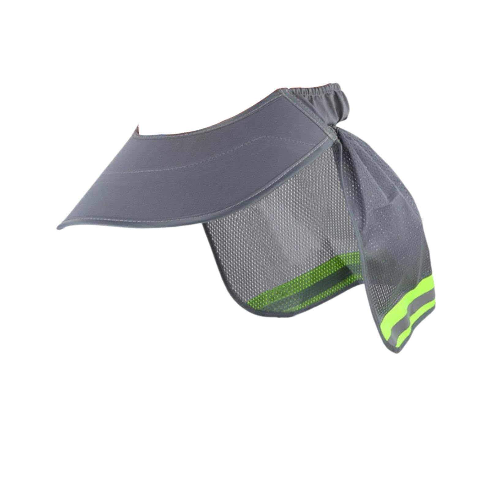 CALANDIS Hard Hat Sun Shade Wide Brim Breathable Outdoor Activities Neck Shield Cover Gray