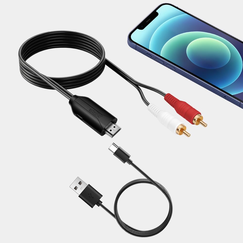 Ekstraktor audio HDMI ARC, 192 kHz HDMI adapter optyczny na 3,5 mm konwerter rozdzielacz ARC, RCA L/R 3,5 mm AUX Stereo do HDTV na soundbar