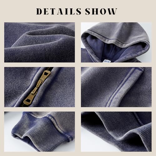 Mens Zip Up Hoodie Women Full Zip Fleece Sweatshirts Vintage Acid Wash Oversized Hoodies Sweatshirt Streetwear4