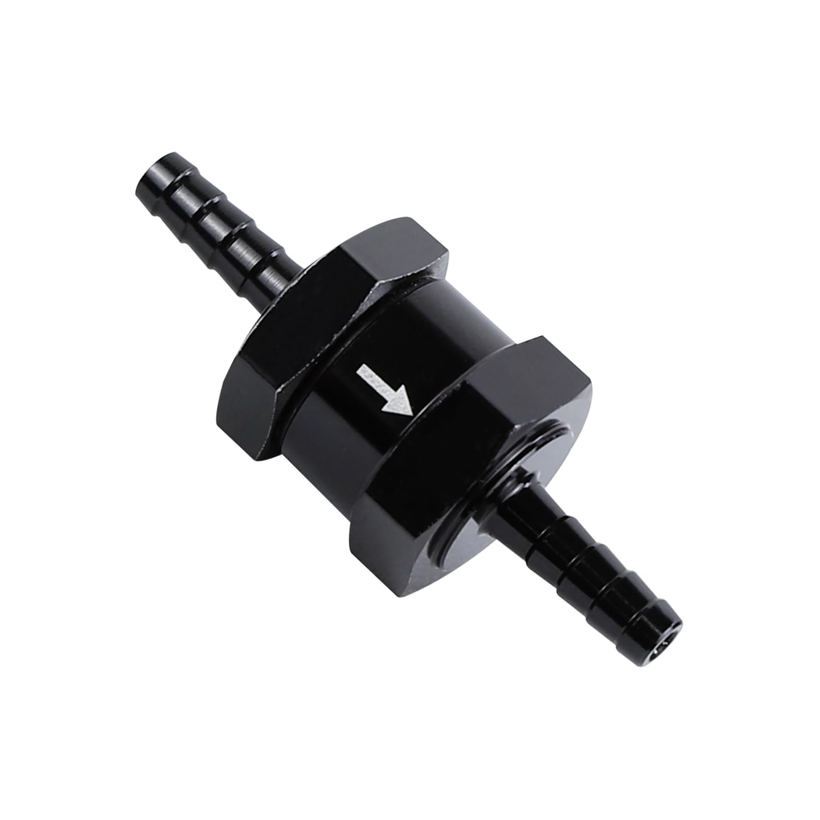 Wuyaoyao 1/4" Fuel Check Valve, 1/4 Inch 6mm OD Aluminium Alloy Fuel Line Check Valve One Way Non Return for Diesel Gasoline Water Petrol Oil, Engine Parts Car Accessories (6mm)