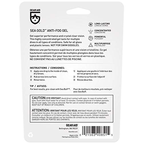 GEAR AID Sea Gold Gel Anti-vaho para Máscaras de Buceo, 1.25 fl oz, Transparente miniatura 3