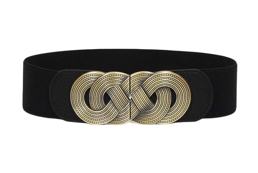 Oyccen Women's Black Diyafas Vintage Wide Waist Belt Dresses Decorative Waistband Stretch Cinch Belts