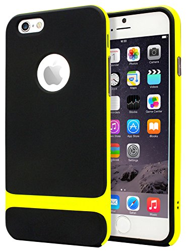 Trenro Neo Hybrid Hard Parachoques de Goma Suave Caso para iPhone 6 Plus – Verde