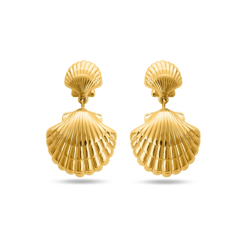 Shell Drop Earring for Women - Gift for Girls & Women | Waterproof & Anti-Tarnish Earrings-image-34
