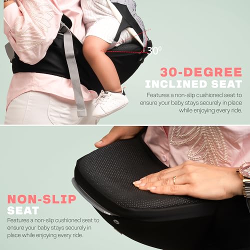 Image of Baybee 6 in 1 NeoNest Baby Carrier for 0 to 3 Year Baby with Hip Seat, Kangaroo Bag, Lumbar Back Support, Breathable Mesh Fabric (Black)