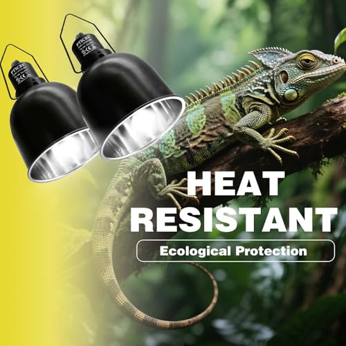 PTSCBS 5.5-Inch Reptile Heat Lamp Fixture (2 Packs) Dual-Switch Reptile Light Fixture Reptile Heat lamp Single Fixture Max 200W Power E26 by PTSCBS - Image 2