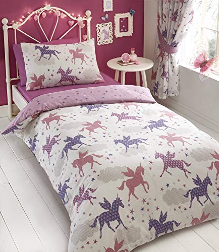 Kidz Club Divine Unicorn Gesteppte Tagesdecke, Pink