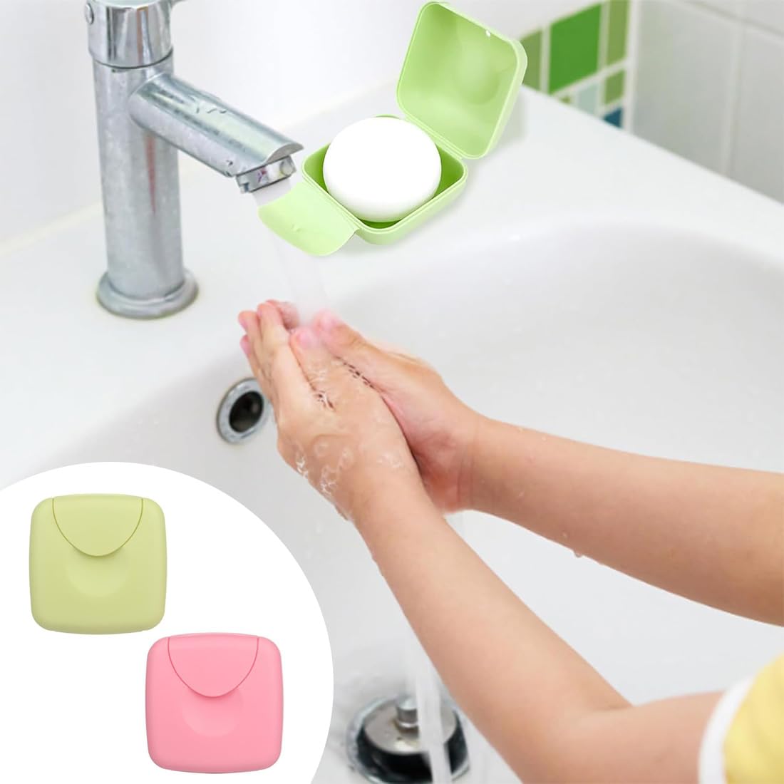 2 Piezas Caja De Almacenamiento Portátil para Mujer, Tampón, Tampón, para Viajes, para Tampones Sanitarios, Condones
