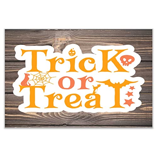 Panneau Trick or Treat bois solution déco salon chaleureuse