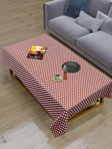 Image of Dakshya Industirs PVC Waterproof Table Cover 36x54 Inch Floral Printed Center Table Cover Washable Plastic Table Sheet Oilproof Dining Table Cover for Coffee Table Living Room Home (Elegant Vine)