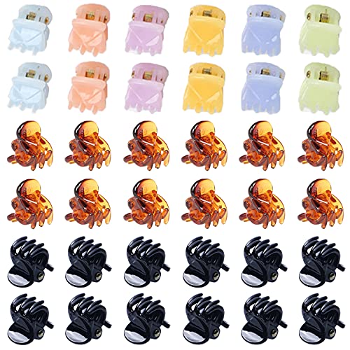 Mini Griffes De Cheveux En Plastique Mignonnes 36 Pièces Pinces à Cheveux Créatives Mini Pince à Griffes Petites Belles Épingles à Cheveux Petites Pinces à Cheveux En Plastique Pour Filles Et Femmes Cover