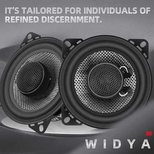 Image of Upgrade 4-Inch Car Coaxial Speakers - 2-Way Full Range Stereo, 300W Peak Power, Carbon Fiber Cone, 4 Ohm, High Fidelity Audio for Surround Sound - Professional High-End Auto Audio System
