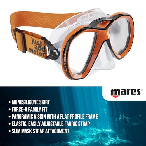 Máscara de submarinismo Mares Force X Lite de mono silicona en color negro 2