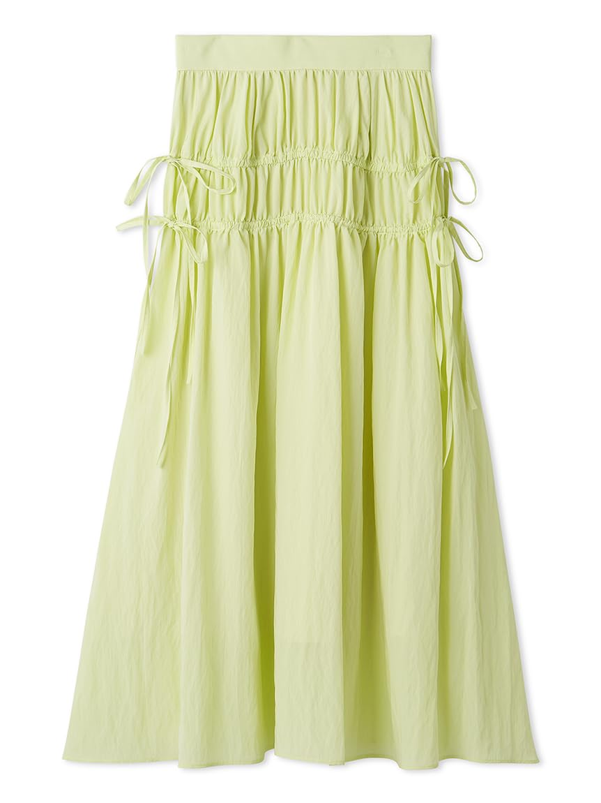 FRAY I.D フラワープリント サイドリボンギャザースカート FRAY I.D