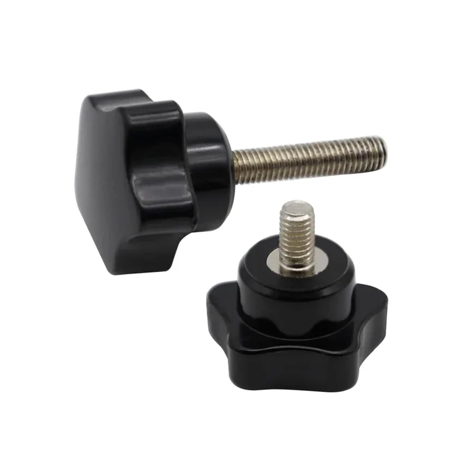 M8x70mm Male Thread 5Star Shaped Head 32mm Diameter Star Knob Grips Clamping Screw Knob
