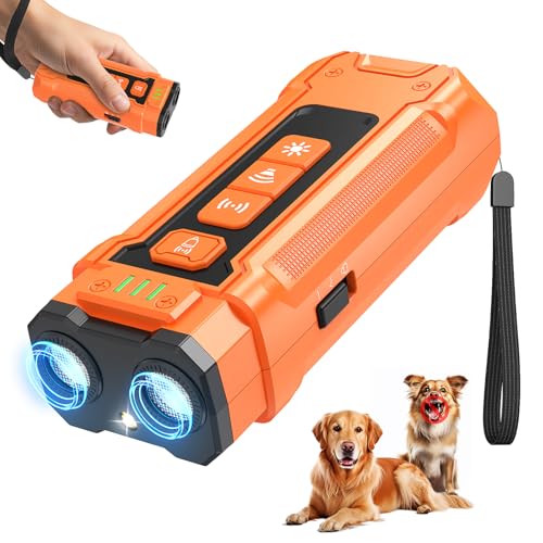 KDTOMOY Ultrasonic Dog Bark Deterrent Device - Sonic Dogs Whistle to Stop Barking, Pet Gentle...