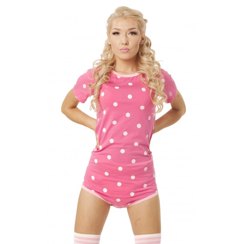 AWW SO CUTEBUM BUM BUNNY ONESIE, Pink Polka Dot