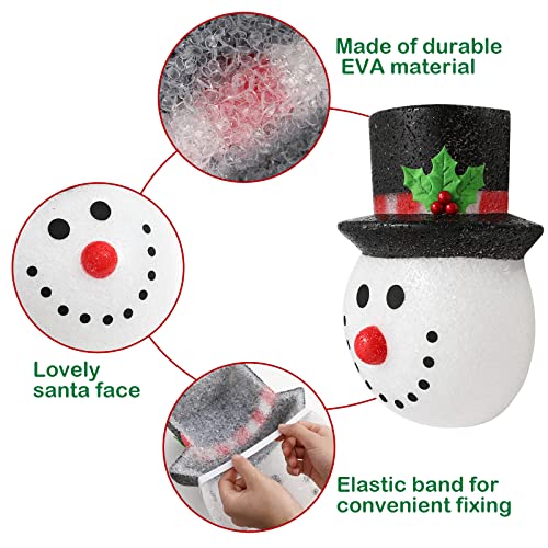 XIFEINIU 2 x Weihnachts-Lichtabdeckungen mit Schneemann-Motiv, für Innen- und Außenbereich, Dekoration für Veranda… – Bild 6