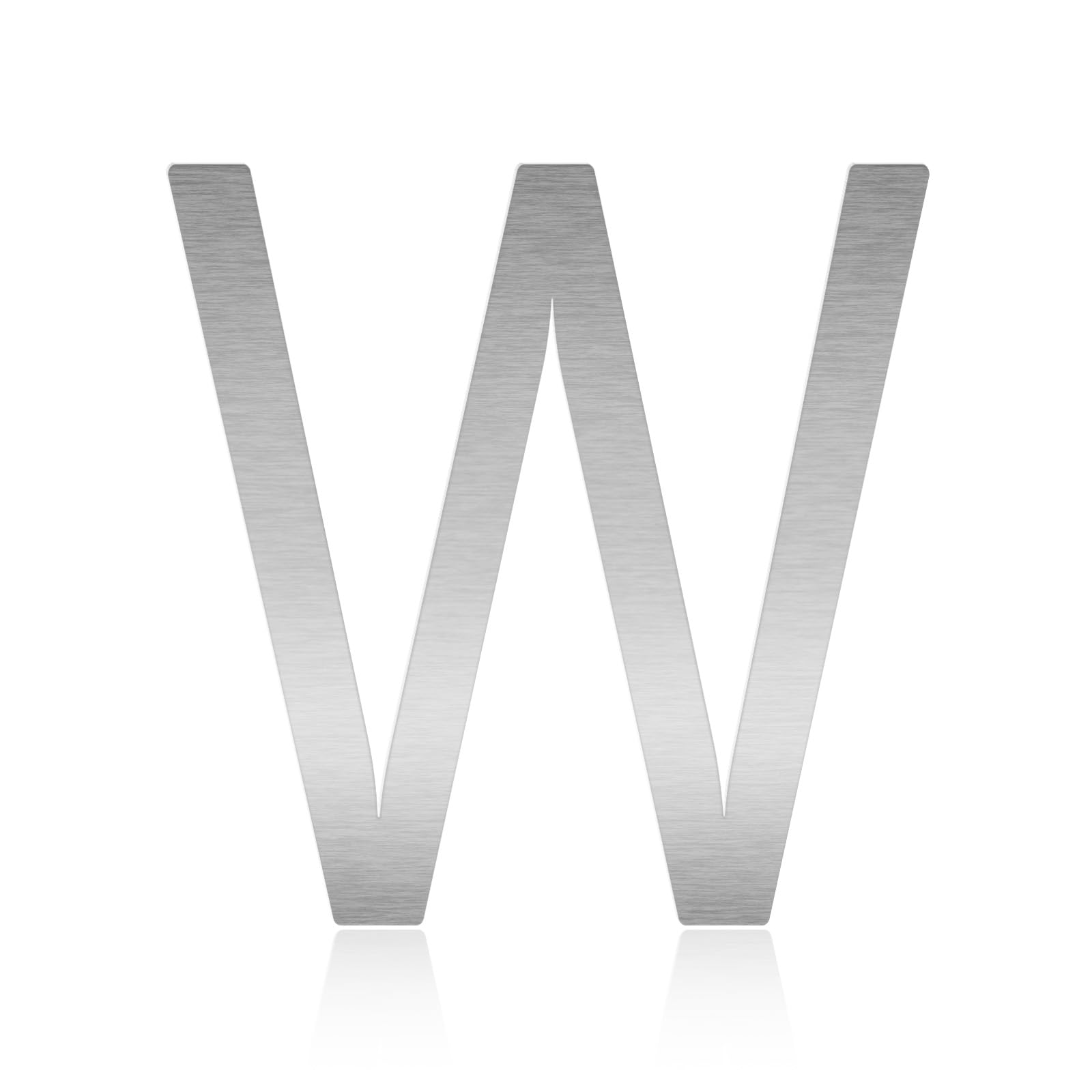 2.5 Inch Metal Letters, Silver House Address Mailbox Numbers, Perfect for Home Address Plaques, Door Signs, Office Labels, Custom DIY Crafts Homemade Projects, and Modern Decor(Letter W)