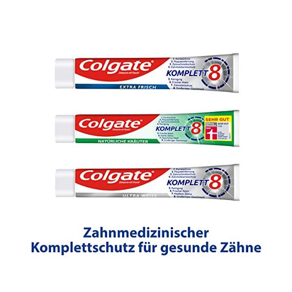 Colgate Zahnpasta Komplett Ultra Weiß, 12er Pack (12 x 75 ml) - Zahncreme für natürlich weiße Zähne, Komplettschutz für… – Bild 10