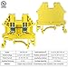 Dinkle Yellow DK2.5N-YW DIN Rail Terminal Block Screw Type UL 600V 20A 12-22AWG, Pack of 100