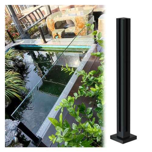 Edelstahl Glas Treppengeländer Pfostensystem für Terrassen Quadratische Handlauf Baluster für Balkon Terrasse Gartenzaun Höhe