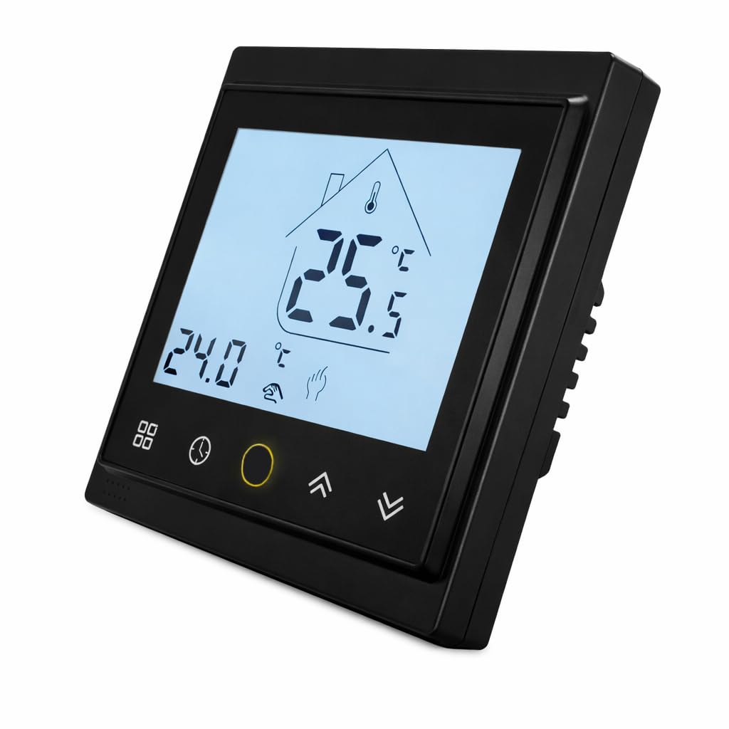 AC603H WLAN Smart Thermostat CALORIQUE - für elektrische Fußbodenheizung, programmierbar, 16A, App-Steuerung, kompatibel mit Alexa & Google Assistant, Tuya