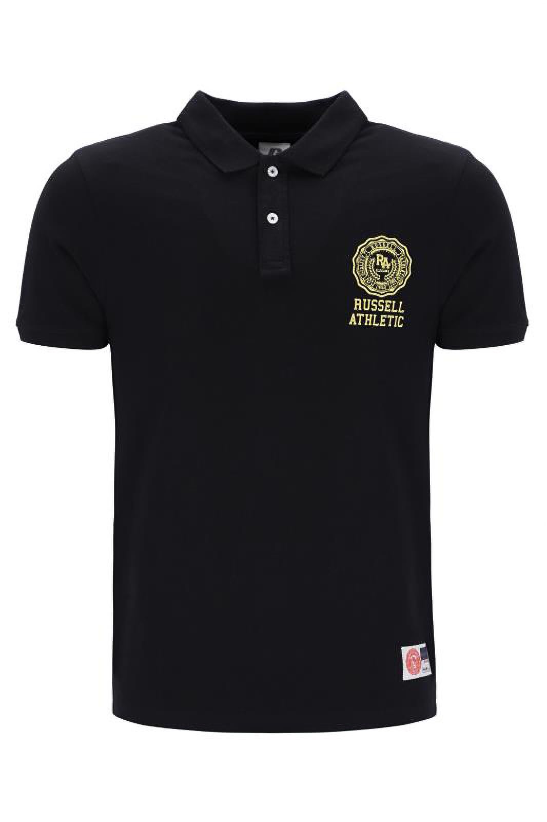 Russell Athletic Mens Avery-Classic Polo T-Shirt, Black, M UK