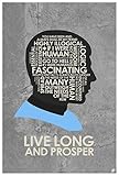 Star Trek. Spock: Live Long and Prosper Word Art Print Poster (12