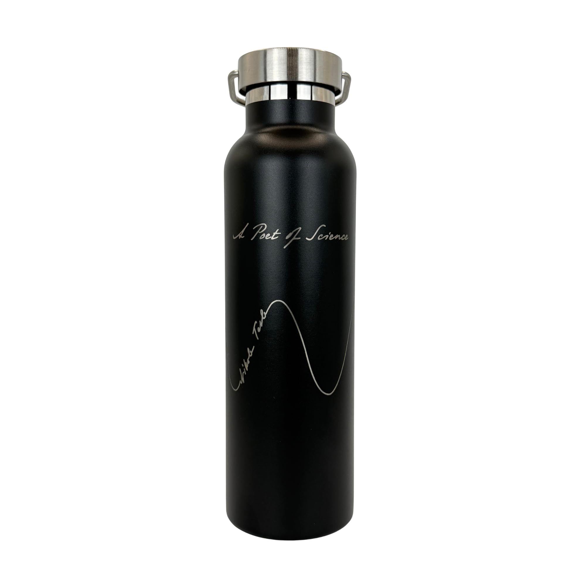 Nikola Tesla Theme Insulated Water Bottle - 20oz Stainless Steel Double-walled Insulation Leak-proof Science Gift Engineer Gift STEM