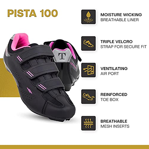 Tommaso Pista All Purpose Ready to Ride Indoor Cycling Shoes Women Bundle - Comfortable, Breathable Spin Shoes Women… - Image 3