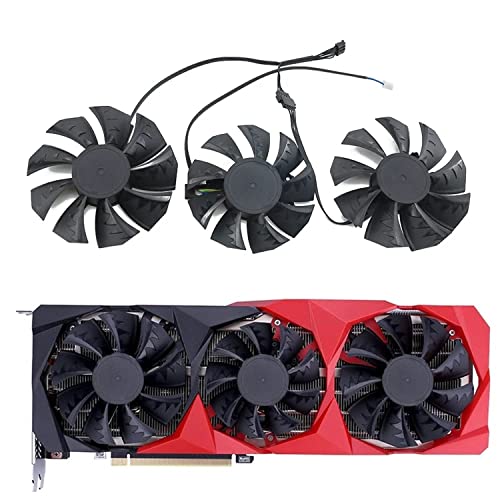 Justyet 75MM 85MM Lüfter für Grafikkarte RTX 3060 GPU Grafikkarten Kühler für Colorful GeForce RTX 3090/3080/3070/3060 | RTX 3090 Ti/3080 Ti/3070 Ti/3060 Ti Grafikkartenlüfter (lüfter-ABC)