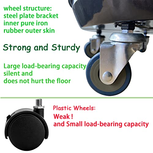 Plant Caddy With Wheels - 3Pcs Heavy Duty Rolling Plant Stand With 12 Cast Iron Wheels Black - Round Pot Trolley Pot Rollers For Plants Perfect For Indoor Outdoor Use (12 Inches 3Pcs Heavy Duty) #TOP1