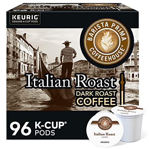 Barista Prima Coffeehouse, Italian Roast Keurig Single Serve K-Cup Pods, 96 Count