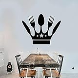 Photo Gallery crown chef art decalcomania da muro chef forchetta coltello decorazione da cucina adesivo da parete in vinile impermeabile ristorante ristrutturazione accessori 54x42cm Photo Gallery crown chef art decalcomania da muro chef forchetta coltello decorazione da cucina adesivo da parete in vinile impermeabile ristorante ristrutturazione accessori 54x42cm