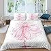 Homewish Ballet Duvet Cover Set Pink Ballerina Girl Pattern Bedding Set 2pcs for Kids Girls Music Dance Theme Comforter Cover Soft Polyester Quilt Cover with 1 Pillow Case(No Comforter) Twin Size