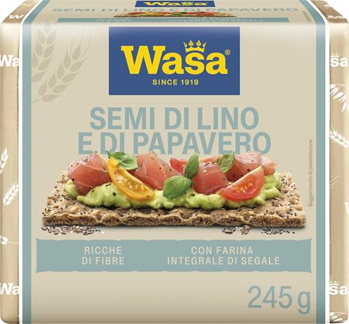 Wasa Semi di Lino e di Papavero, Ideali come Snack, 245 g