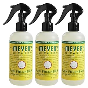 MRS. MEYER’S CLEAN DAY Room and Air Freshener Spray, Non-Aerosol Spray Bottle Infused with Essential Oils, Honeysuckle, 8 fl. oz – Pack of 3