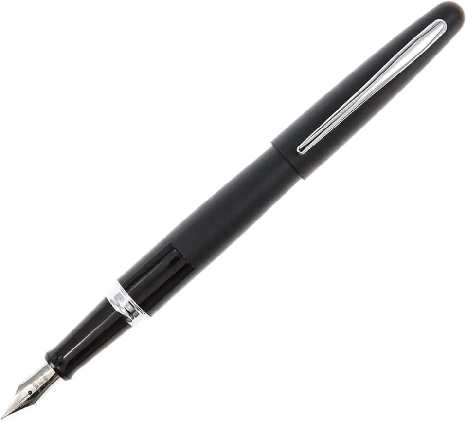 PILOT Metropolitan Collection Fountain Pen, Black Barrel, Classic Design, Fine Nib, Black Ink (91111)