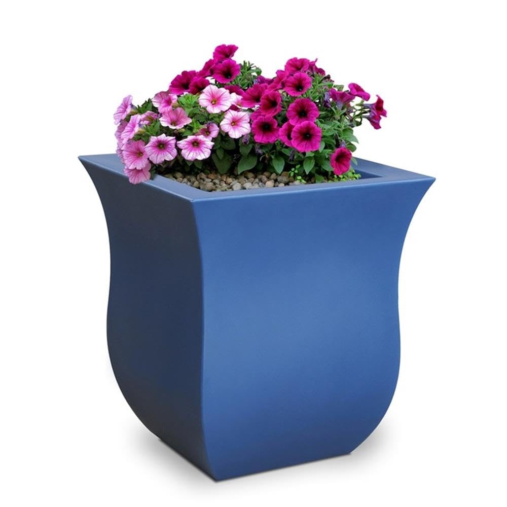 5873-NB Polyethylene Planter, Neptune Blue 16x16