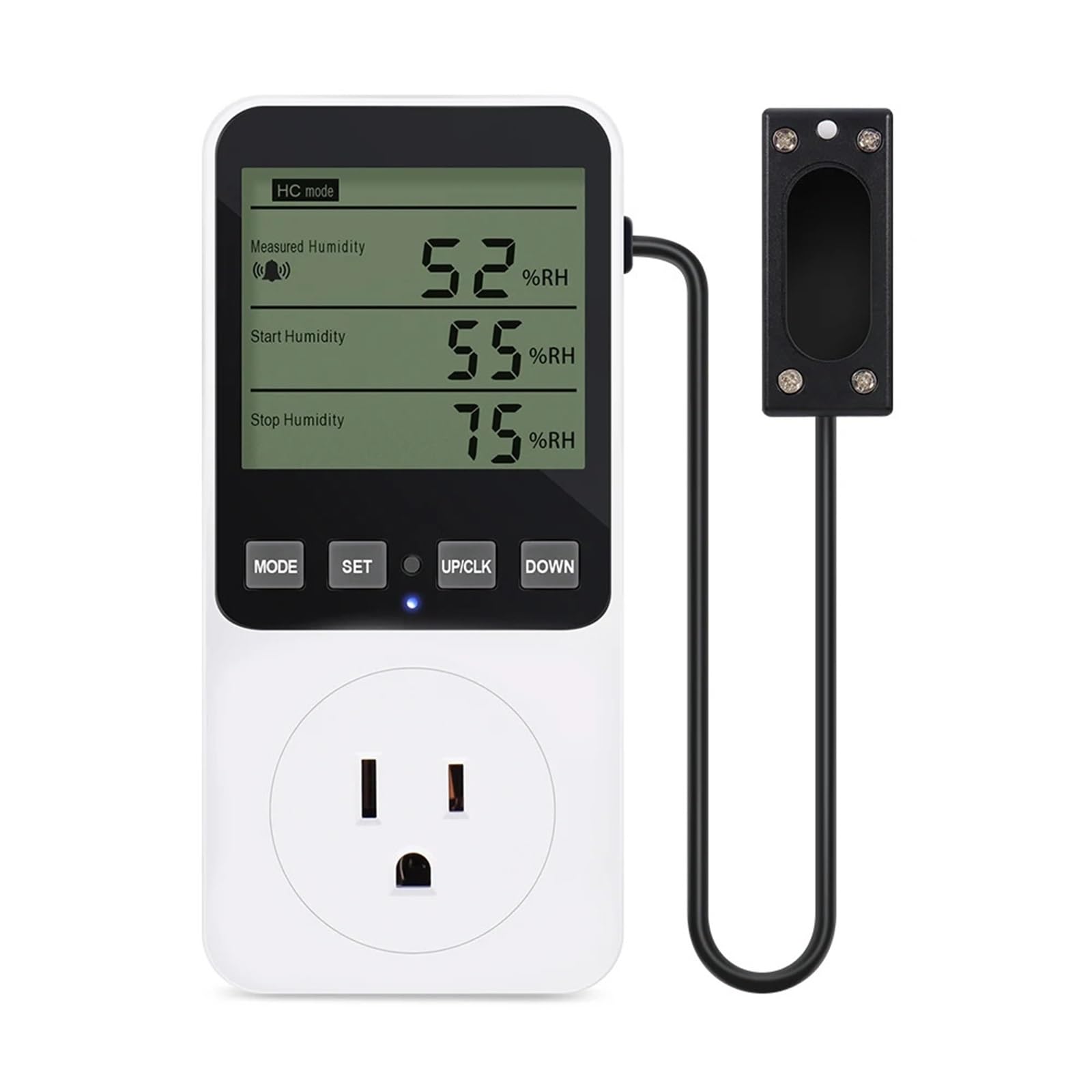 Presa di controllo digitale della temperatura e 'umidità AC110-230V Termostato Riscaldamento Raffreddamento Regolatore Presa di controllo intelligente 'umidità(US Plug)