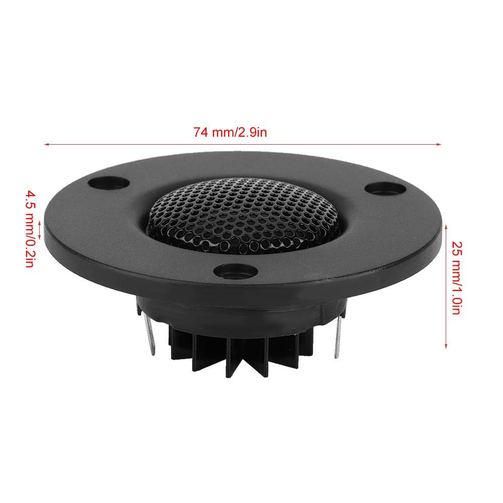 2Pcs Dôme Tweeter Haut-Parleur 25 cœurs 60W B7 Film en Soie Pure Diaphra e Treble Haut-Parleur Corne F0 KHz à 28 KHz Aimant N40 avec radiateurs