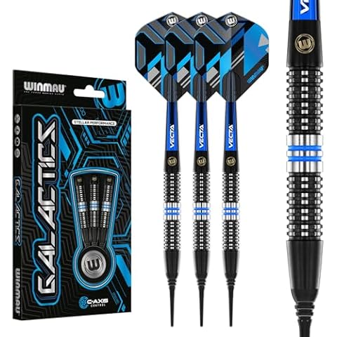 WINMAU Galactics 90% Tungsten Soft Tip Darts Set Cover