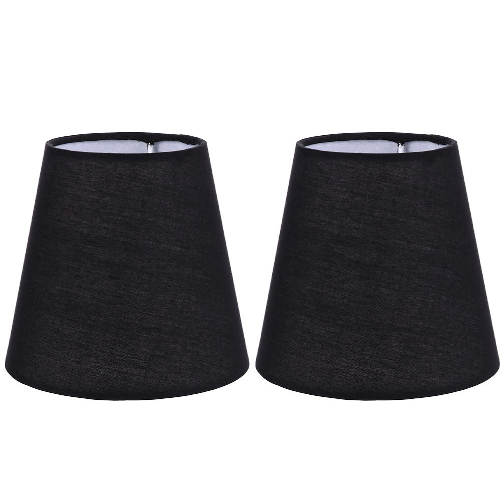 ibasenice 2pcs Cloth Lamp Shades for Chandeliers Wall Lamps Covers for Table Bedside Lighting Easy to Replace Sturdy Bracket for Use