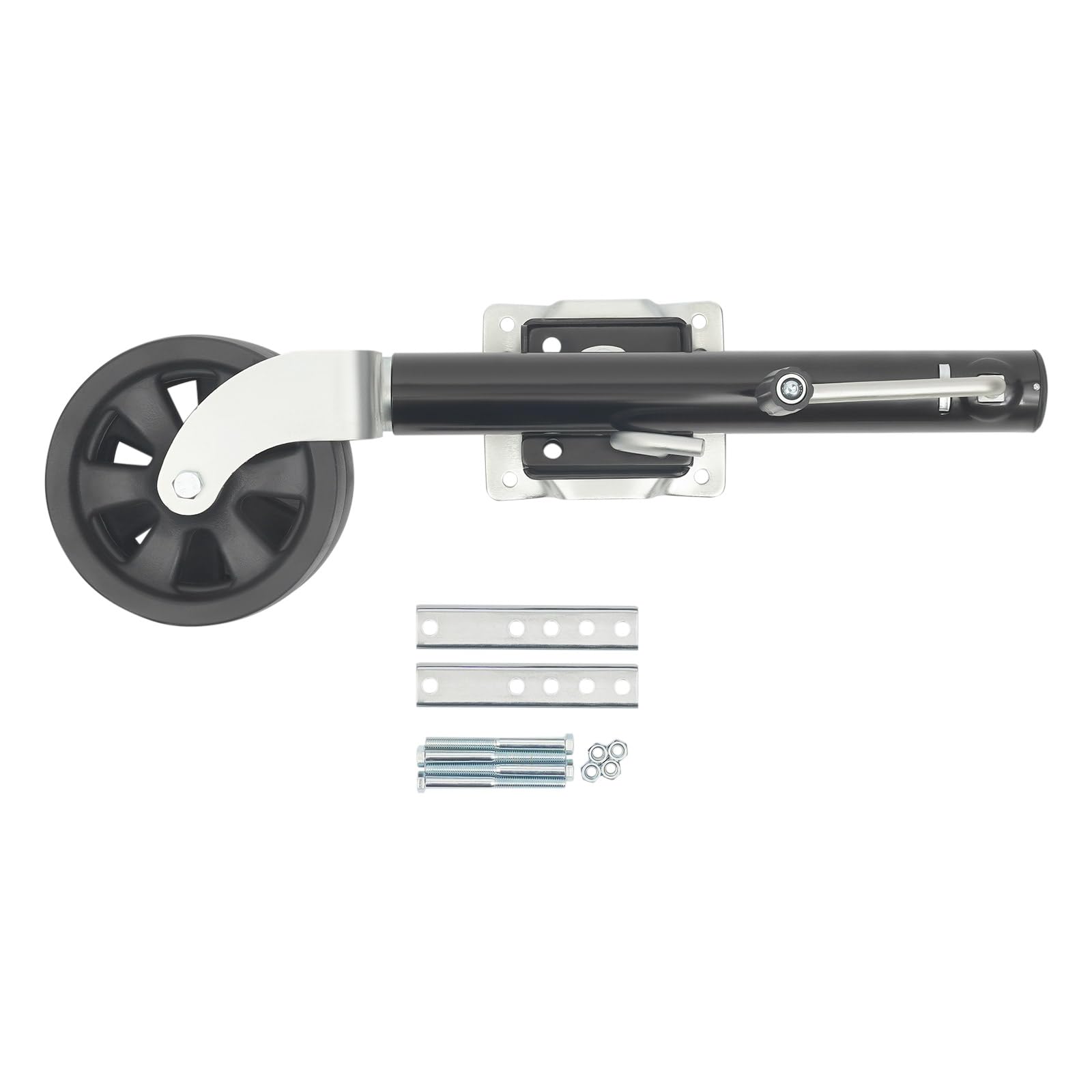 Anhänger Stützrad 907KG Automatik Stützrad Schwerlast Anhängerstütze mit bis zu 260 mm Hubhöhe,für PKW und Anhänger (Schwarz)